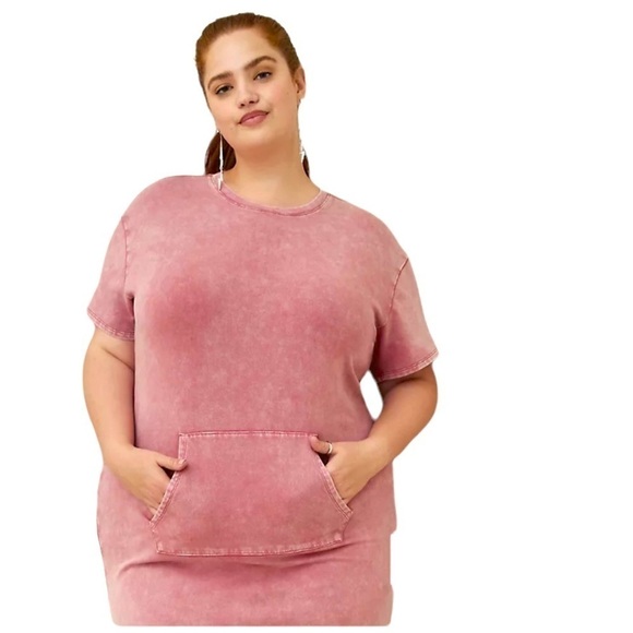TORRID Crewneck Stonewashed Sweatshirt Dress Woman’s 3X Kangaroo Pocket … - Picture 8 of 10